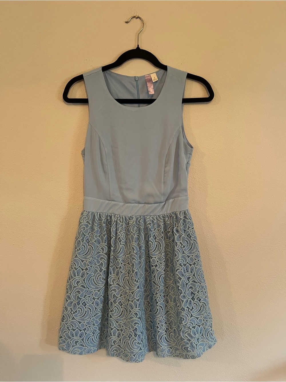 Francesca's Pastel Blue Lace Dress, Size XS